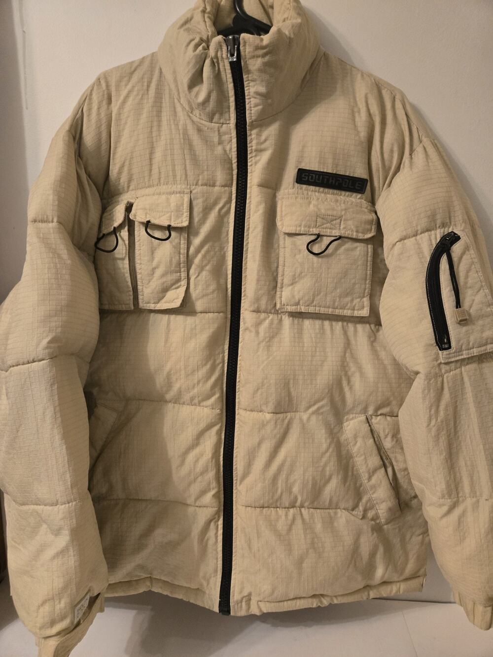 Vintage Rare Southpole Puffer Jacket Yellow Mens XL Used Good Condition